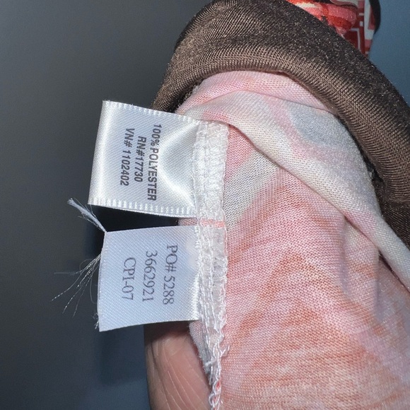 &Y2K chevron Aztec straps tank brown orange fall bubble flowy top thin straps - Picture 5 of 6